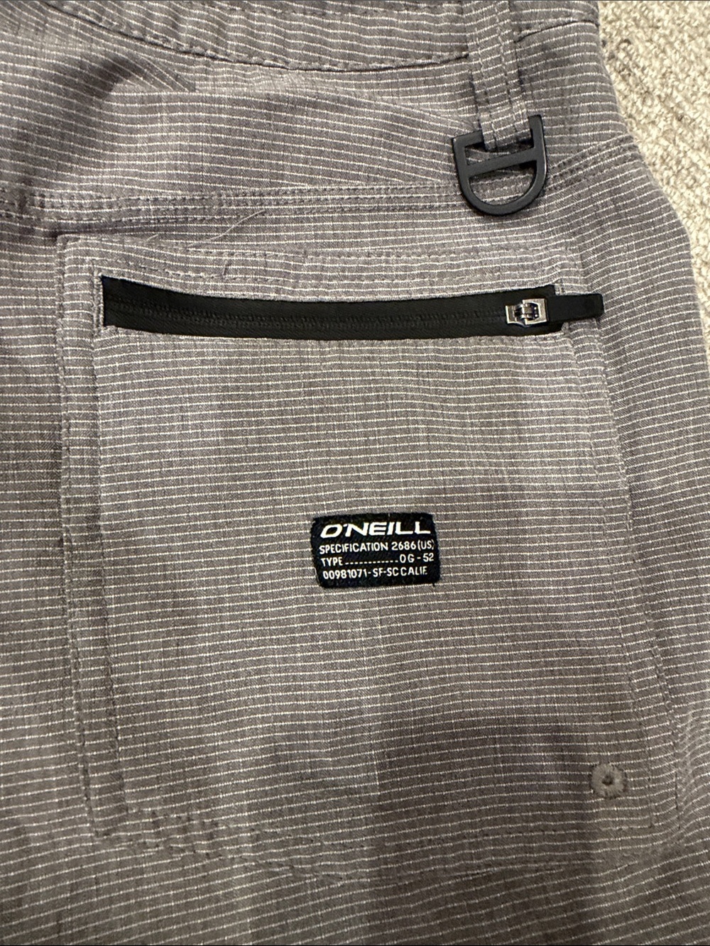 O'NEILL CROSSOVER HYBRID LIGHTWEIGHT MENS GRAY CARGO BOARD SHORTS SIZE 30 WAIST - Picture 8 of 15
